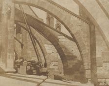 Paris, cathédrale Notre-Dame, les arcs-boutants, ca. 1851. Creator: Henri Le Secq