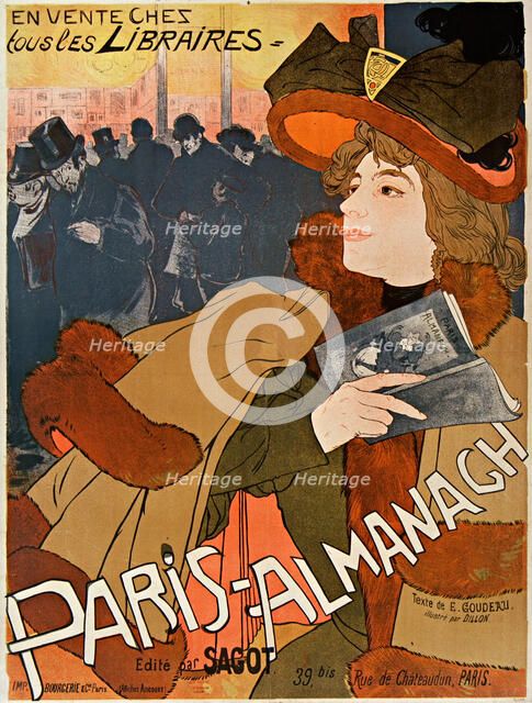 Paris-Almanach, c. 1900. Creator: Feure, Georges de  .