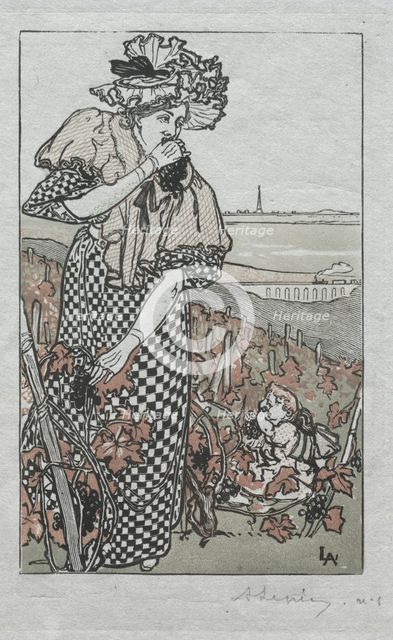Paris Almanac, 1897: Autumn , 1897. Creator: Auguste Louis Lepère (French, 1849-1918).