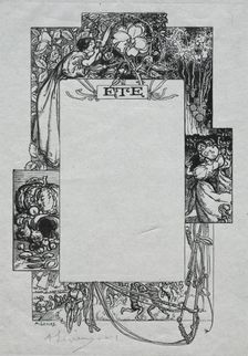 Paris Almanac, 1897: Decorative Border, Summer, 1897. Creator: Auguste Louis Lepère (French, 1849-1918)