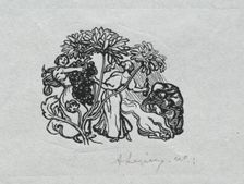 Paris Almanac, 1897: Tail-piece, Autumn, 1897. Creator: Auguste Louis Lepère (French, 1849-1918)