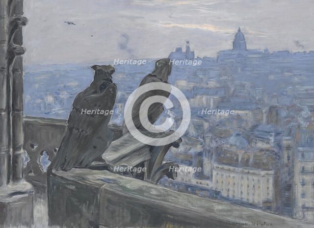 Paris as seen from the towers of Notre Dame, c. 1900. Artist: Moreau-Nélaton, Adolphe Étienne Auguste (1859-1927)