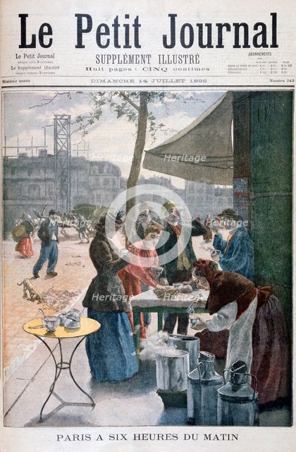 Paris at six o'clock in the morning, 1895. Artist: Unknown
