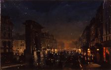 Paris, Boulevard and the Porte Saint-Denis, 1855