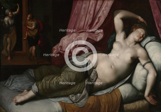 Paris Being Admitted to the Bedchamber of Helen, about 1585/1590. Creator: Jacob de Backer.
