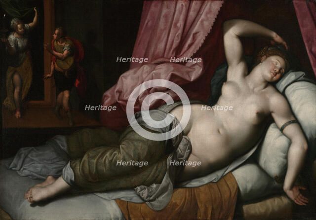 Paris Being Admitted to the Bedchamber of Helen, about 1585/1590. Creator: Jacob de Backer.