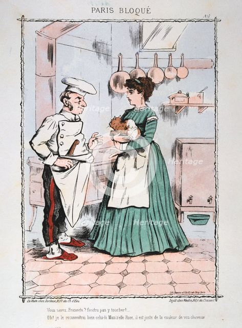 Paris besieged, 1870-1871.  Artist: Anon