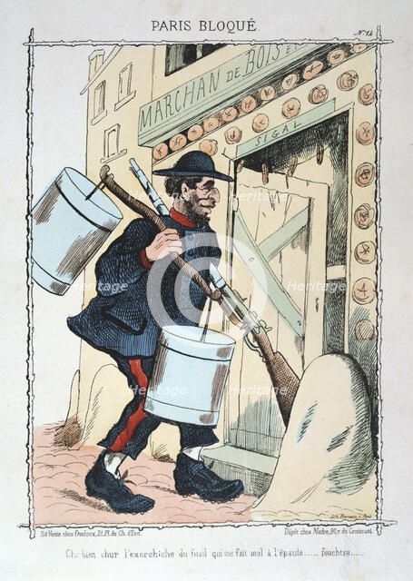 Paris besieged, 1870-1871.  Artist: Anon