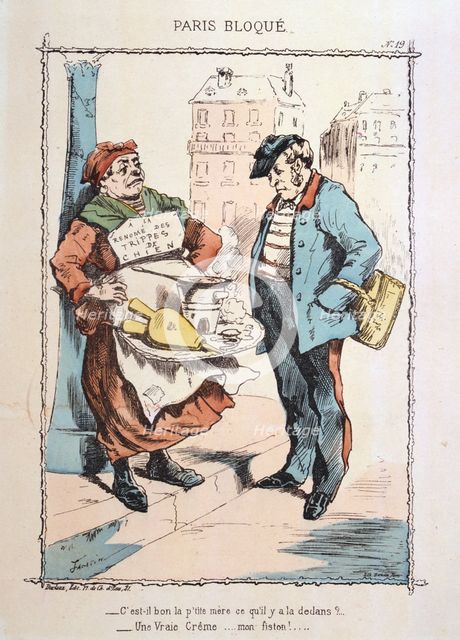 Paris besieged, 1870-1871.  Artist: Anon