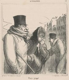 Paris grippé, 19th century. Creator: Honore Daumier