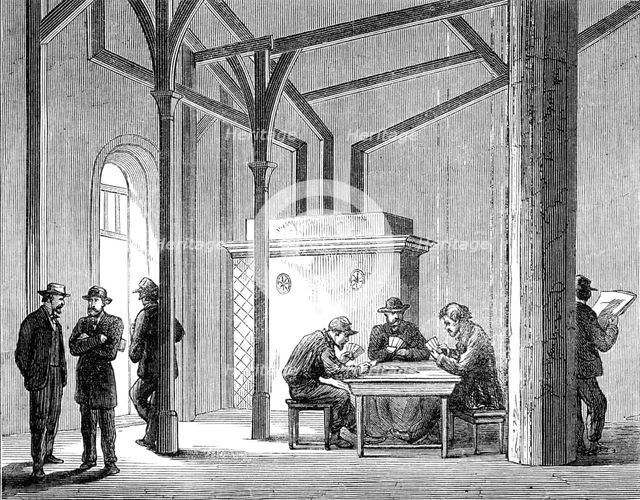 Paris Demolitions - heating-room, 1864. Creator: Unknown.