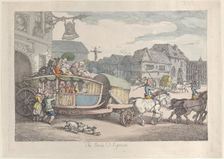Paris Diligence, ca. 1810., ca. 1810. Creator: Thomas Rowlandson
