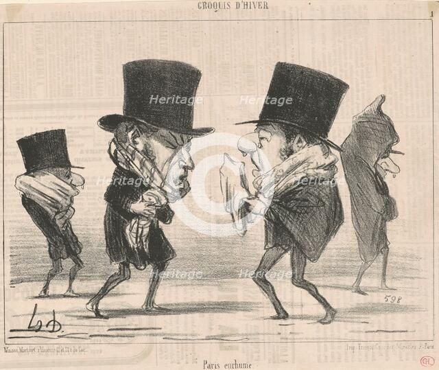 Paris enrhumé, 19th century. Creator: Honore Daumier.