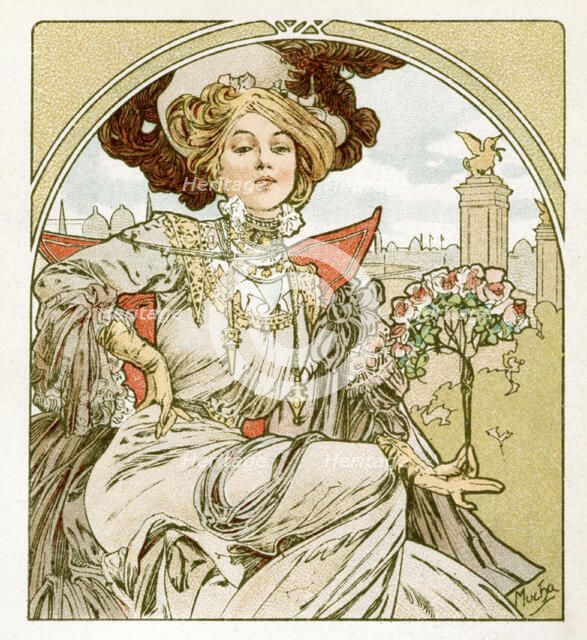 Paris Exposition, 1900. Artist: Alphonse Mucha