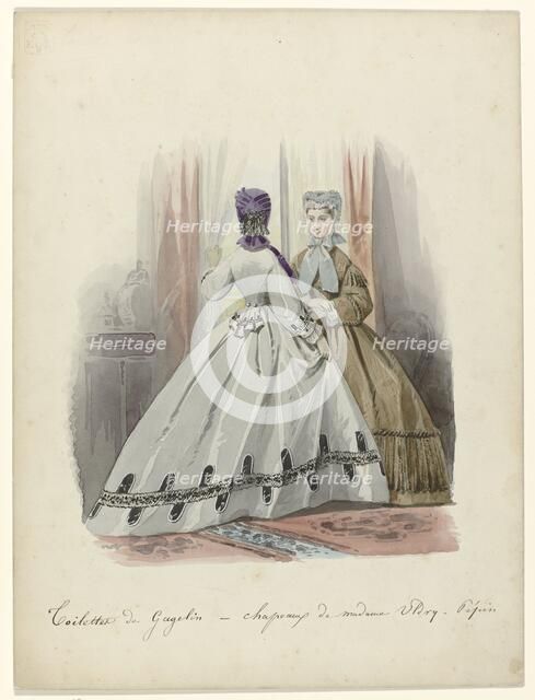 Paris fashions, dresses by Gagelin ..., 1887.  Creator: Anon.
