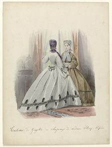 Paris fashions, dresses by Gagelin ..., 1887. Creator: Anon