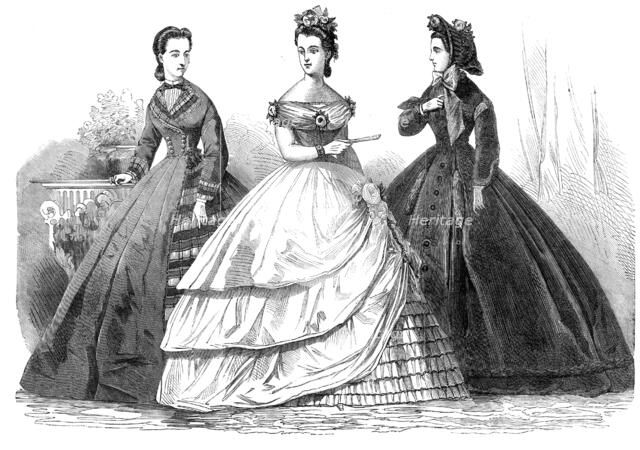 Paris fashions for March, 1864. Creator: Unknown.