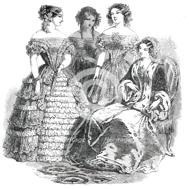 Paris Fashions for May, 1850. Creator: Unknown.