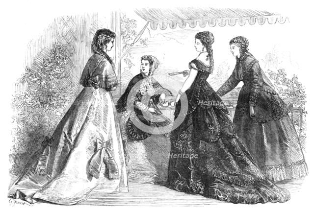Paris fashions for May, 1868. Creator: Unknown.