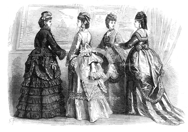 Paris fashions for May, 1870. Creator: Unknown.