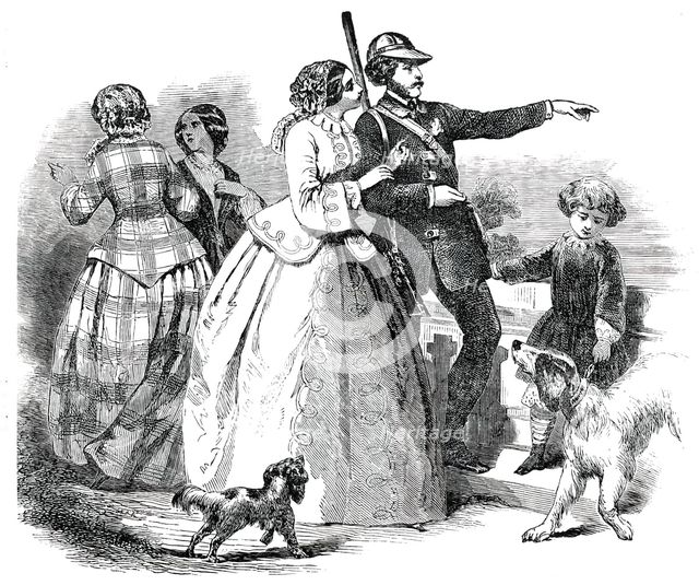 Paris Fashions for October, 1850. Creator: Unknown.