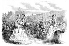 Paris fashions for October, 1861. Creator: Unknown