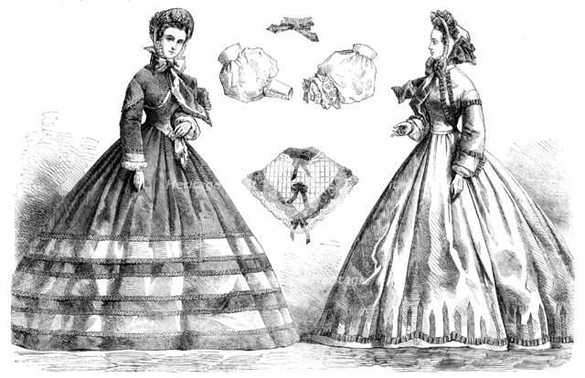 Paris fashions for October, 1862. Creator: Unknown.
