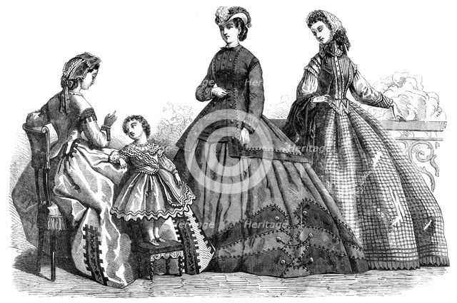 Paris fashions for October, 1864. Creator: Unknown.