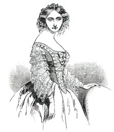 Paris Fashions for August - Opera Dress, 1850. Creator: Unknown