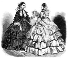Paris Fashions for April, 1856. Creator: Unknown