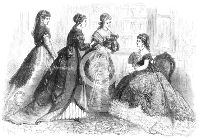 Paris fashions for April, 1868. Creator: Unknown.