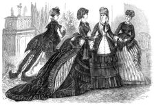 Paris fashions for April, 1869. Creator: Unknown