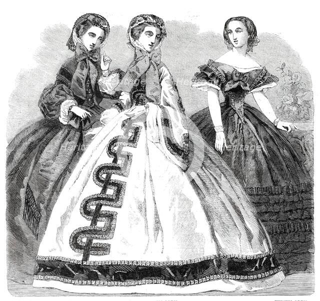 Paris Fashions for December, 1860. Creator: Unknown.