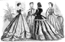 Paris fashions for December, 1865. Creator: Unknown