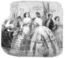 Paris Fashions for February, 1856. Creator: Unknown