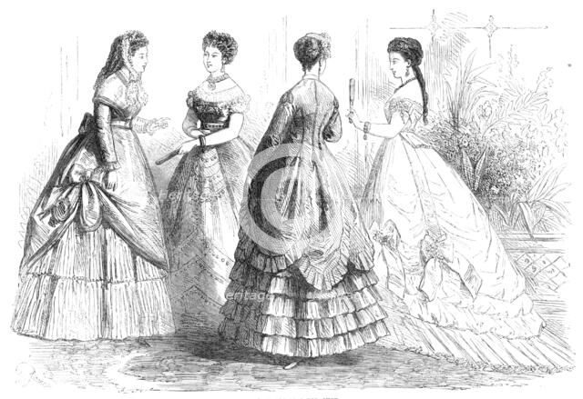 Paris fashions for June, 1868. Creator: Unknown.