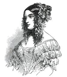 Paris Fashions for June - Ball Dress, 1850. Creator: Unknown