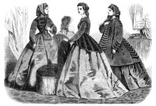 Paris fashions for January 1865, (1864). Creator: Unknown