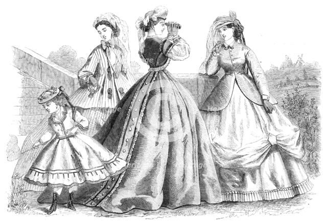 Paris fashions for September, 1865. Creator: Unknown.