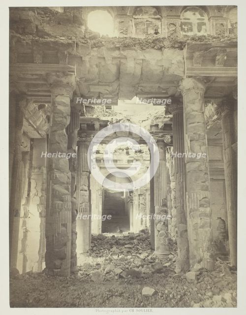 Paris Fire (The Grand Staircase Entrance), May 1871. Creator: Charles Soulier.