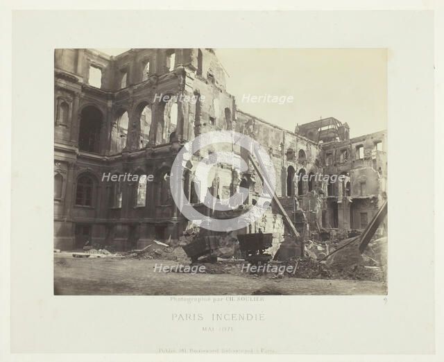 Paris Fire (Court of Honor at City Hall), May 1871. Creator: Charles Soulier.