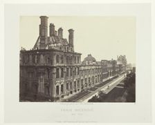 Paris Fire (Palais des Tuileries, Pavillon de Marsan), May 1871. Creator: Charles Soulier