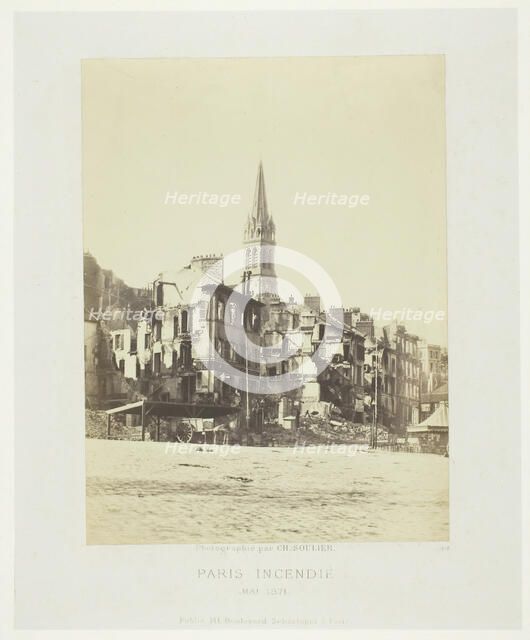 Paris Fire (Place de Saint-Cloud), May 1871. Creator: Charles Soulier.