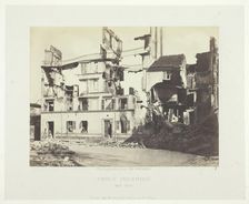 Paris Fire (Ruins of Houses, Rue de l'Hôpital [Saint-Cloud]), May, 1871. Creator: Charles Soulier