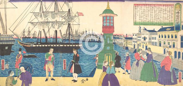 Paris, France, 1862 (Bunkyu 2, 6th month). Creator: Utagawa Yoshitora.