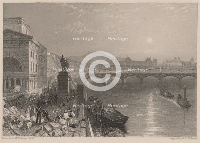 Paris, from the Barrière de Passy, 1833. Creator: James Tibbitts Willmore.