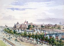 Paris, from the Window of the Salle d'Apollon in the Louvre looking East July 1867. Artist: Charles Claude Pyne