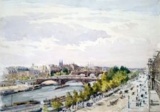 Paris, from the Window of the Salle d'Apollon in the Louvre looking West July 1867. Artist: Charles Claude Pyne