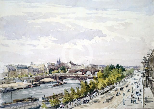 'Paris, from the Window of the Salle d'Apollon in the Louvre looking West', July 1867. Artist: Charles Claude Pyne