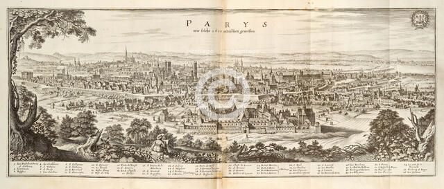 Paris. From Topographia Galliae , 1655-1660. Creator: Merian, Caspar (1627-1686).